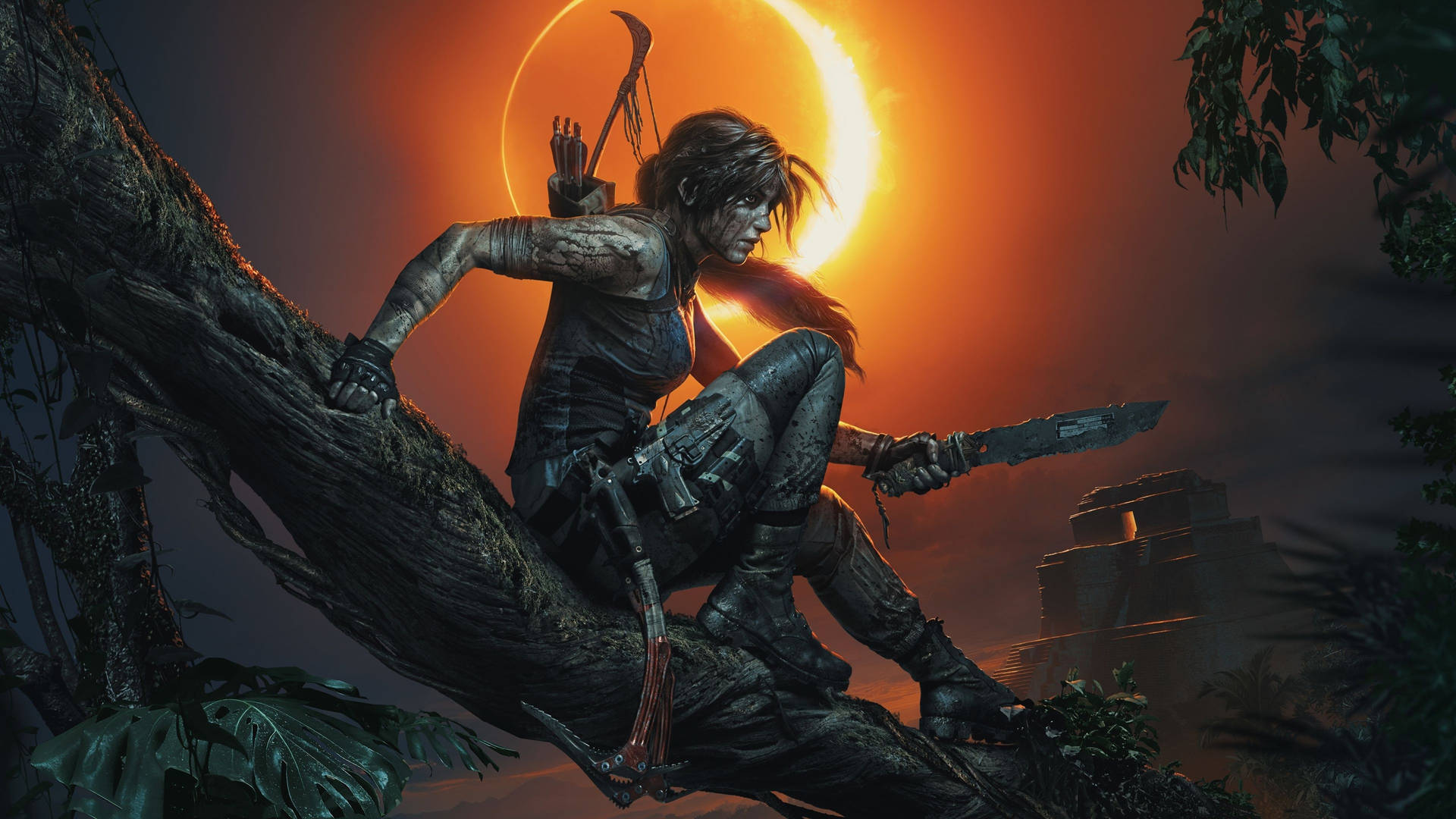 !Lara Croft klar til en modig eventyr! Wallpaper