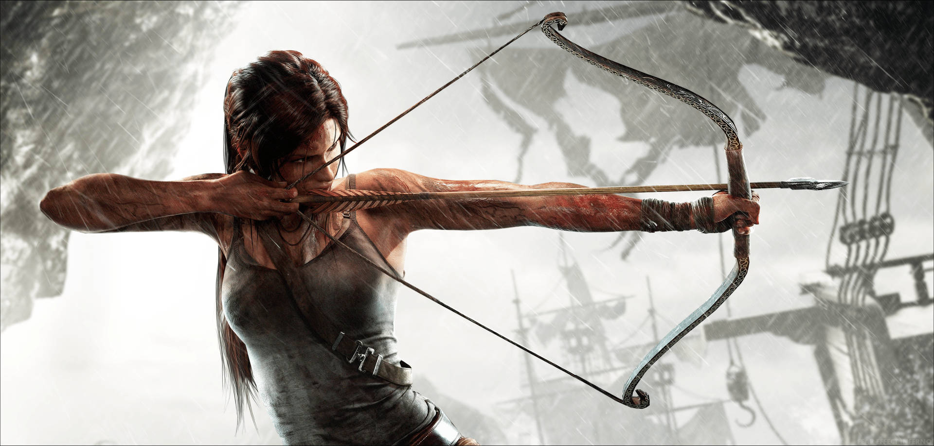 Laracroft 3d Tomb Raider Spiel Wallpaper