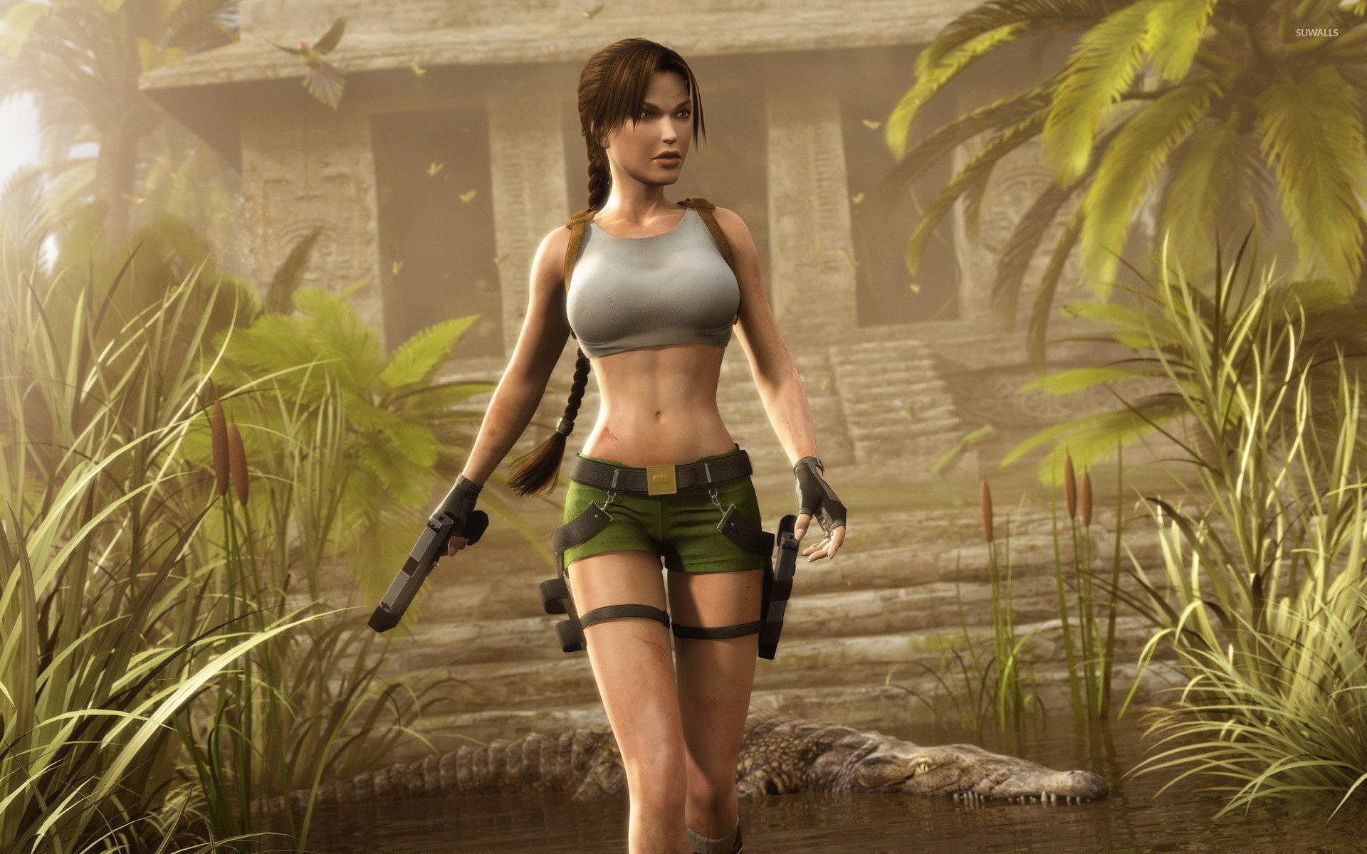 Jogotomb Raider Fantasia De Lara Croft Para Papel De Parede De Computador Ou Celular. Papel de Parede