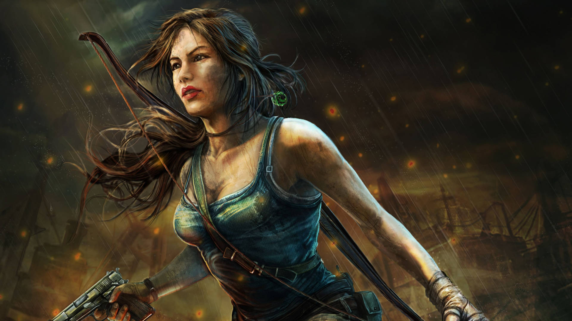 Uppstigningenav Tomb Raider Spelets Konst Wallpaper