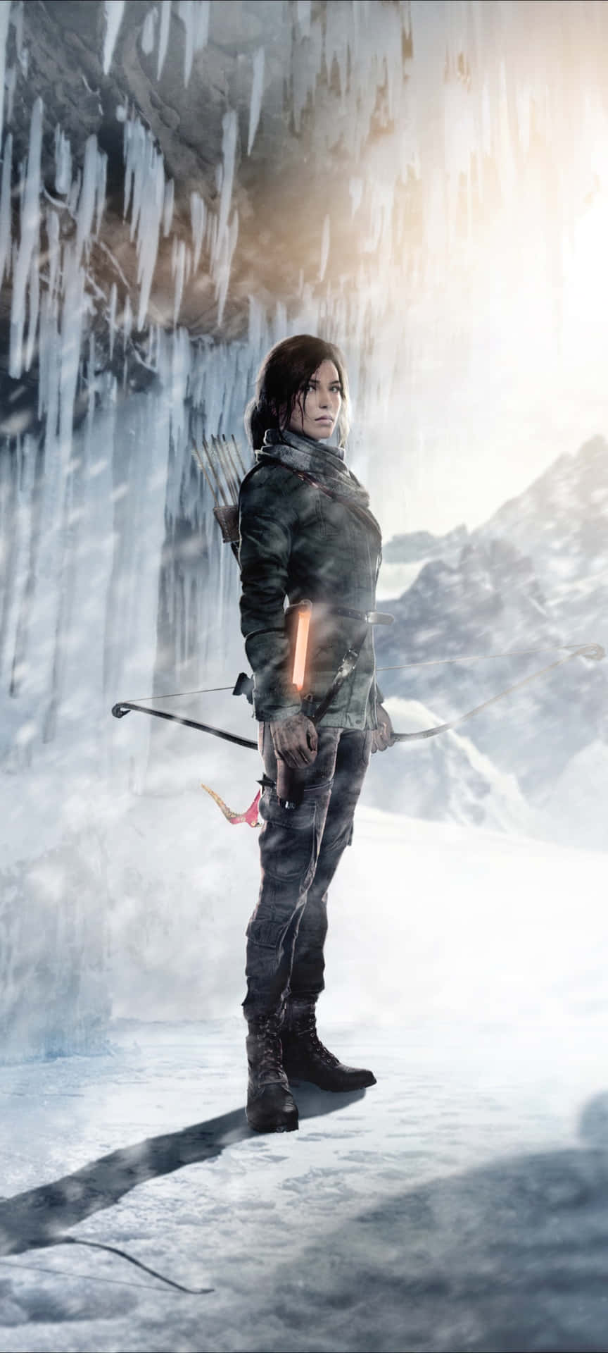Adventure your way and be fearless like Lara Croft with the Tomb Raider Iphone 5s. Wallpaper