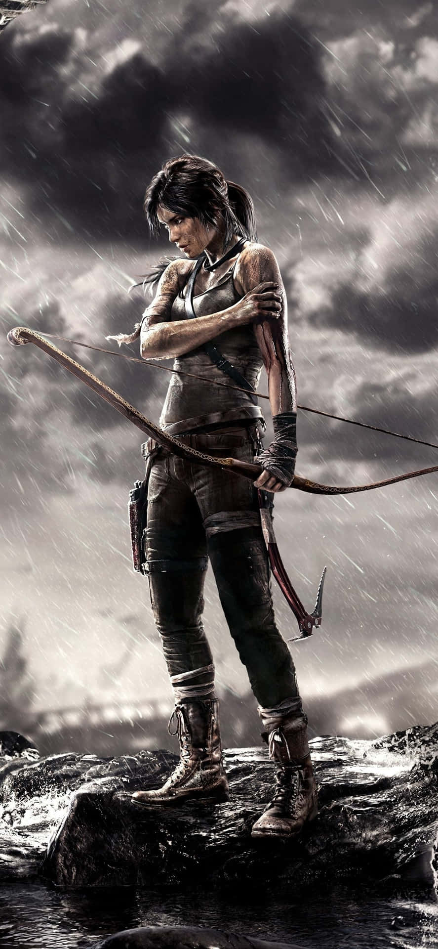 Oplev Lara Croft's Tomb Raiding i HD med Iphone 5s. Wallpaper