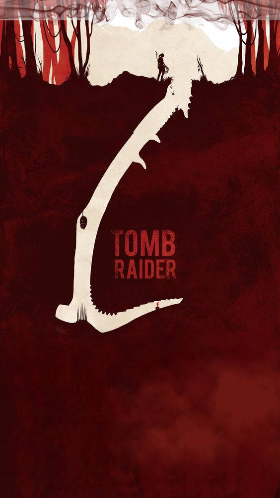 Tomb Raider Iphone Poster Tapet: Nyd et episk udseendet af Lara Croft. Wallpaper