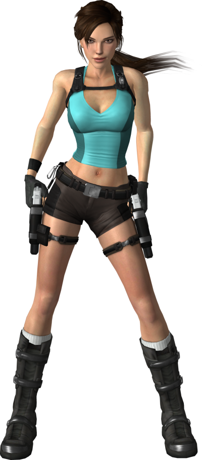 Tomb Raider Lara Croft Classic Pose PNG