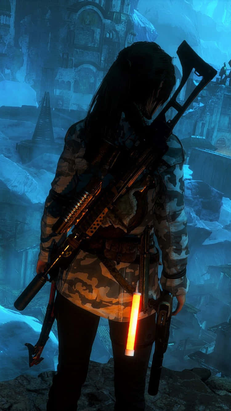 Desbloqueiea Aventura Com O Papel De Parede Do Tomb Raider No Celular. Papel de Parede