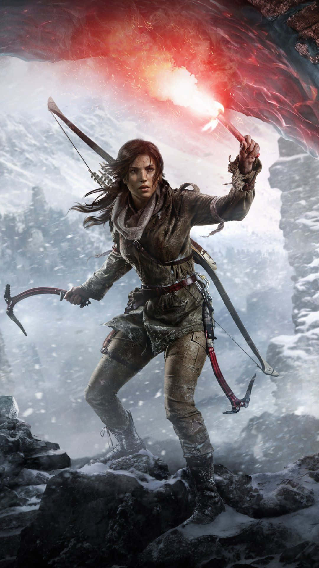 Explore New Worlds with the Tomb Raider Phone Wallpaper