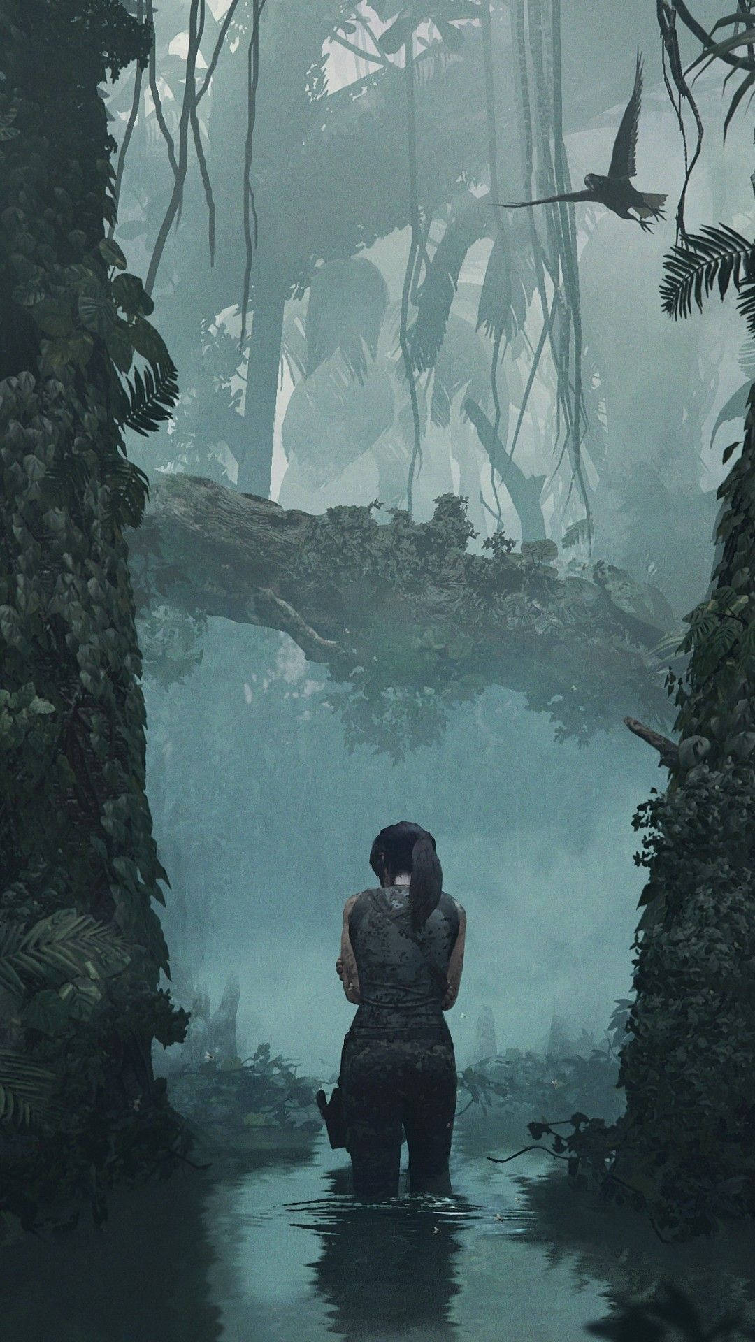 Tomb Raider River Forest Iphone Wallpaper