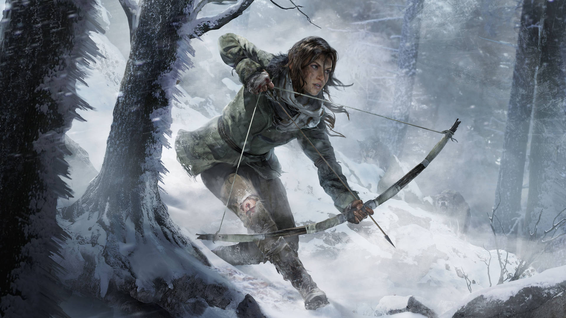 Tomb Raider Snow Forest Lara Croft Wallpaper