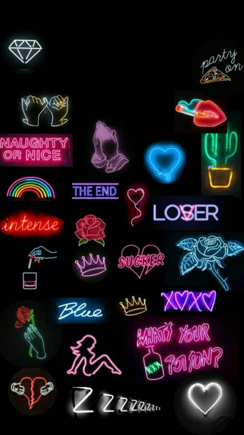 Download Tomboy Aesthetic Neon Logos Wallpaper 