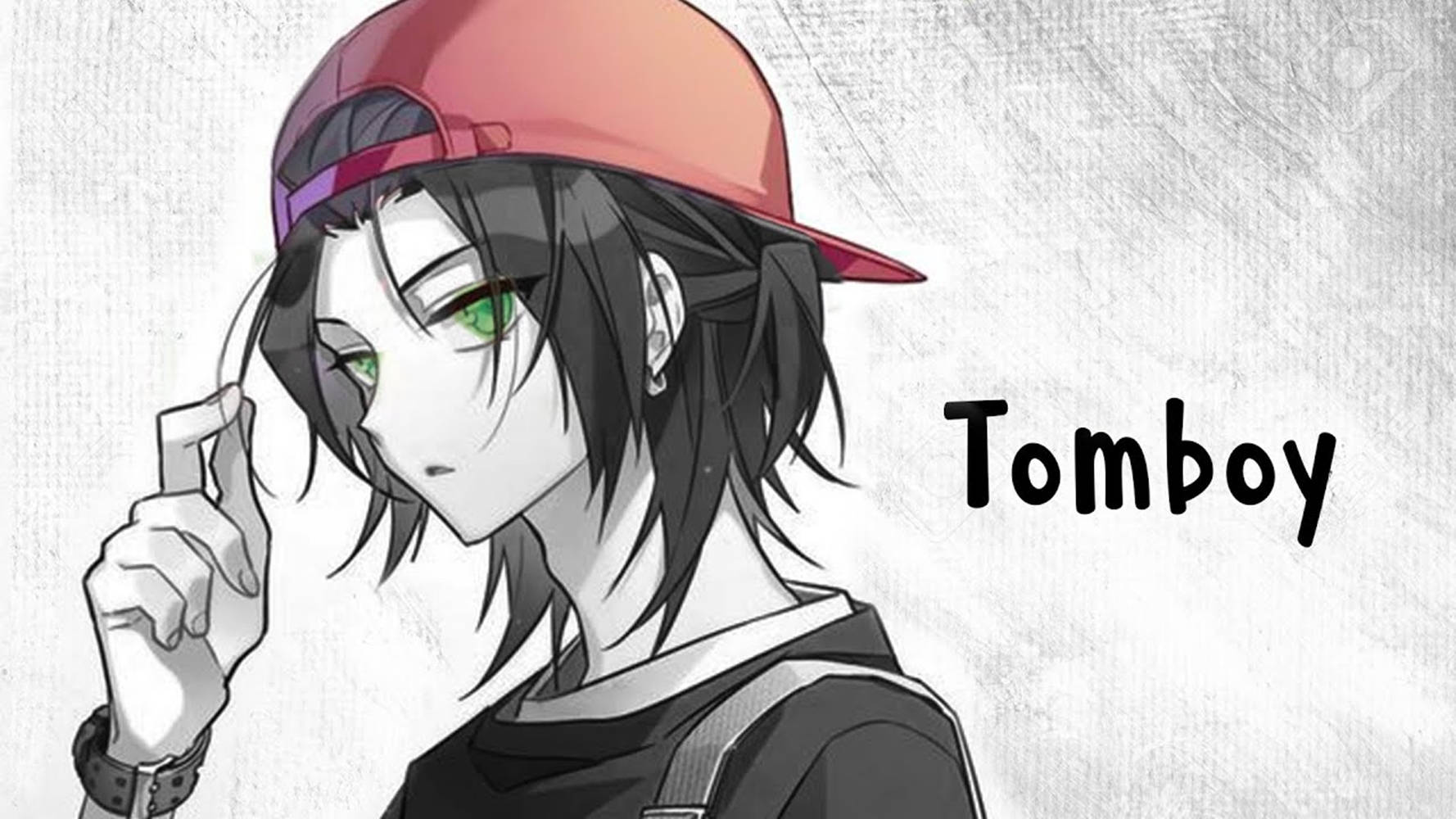 Tomboy Aesthetic With Green Eyes Wallpaper