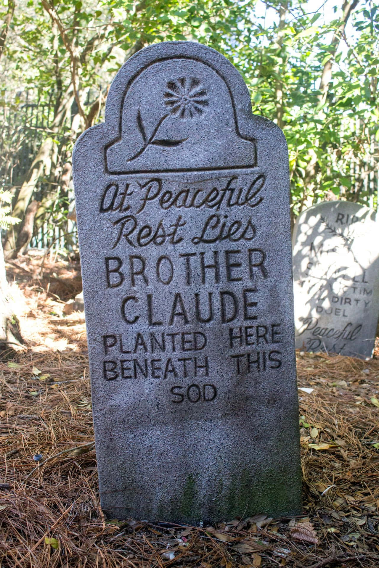 A Gravestone In A Cemetery