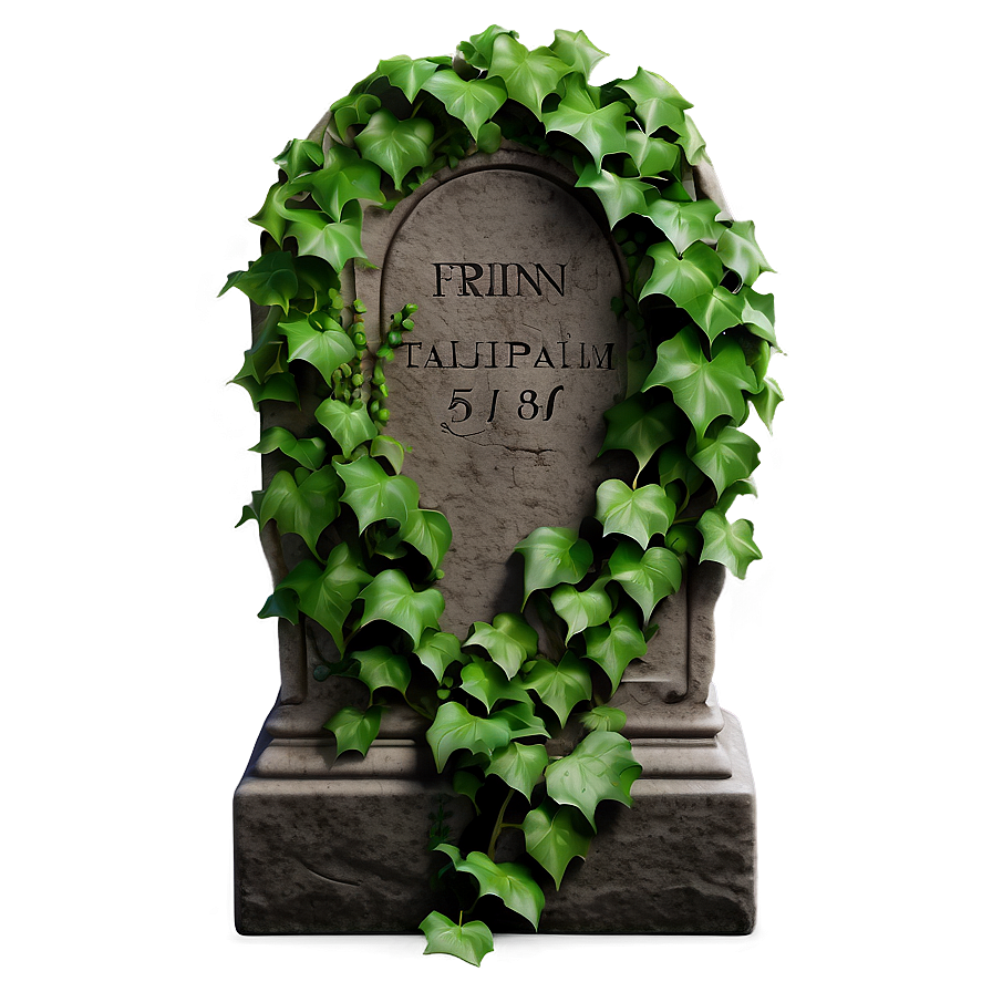 Tombstone With Ivy Png Qkx PNG