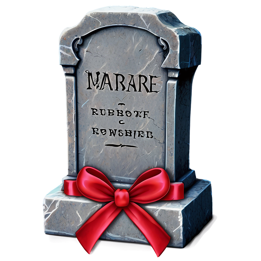 Tombstone With Ribbon Png Pil32 PNG