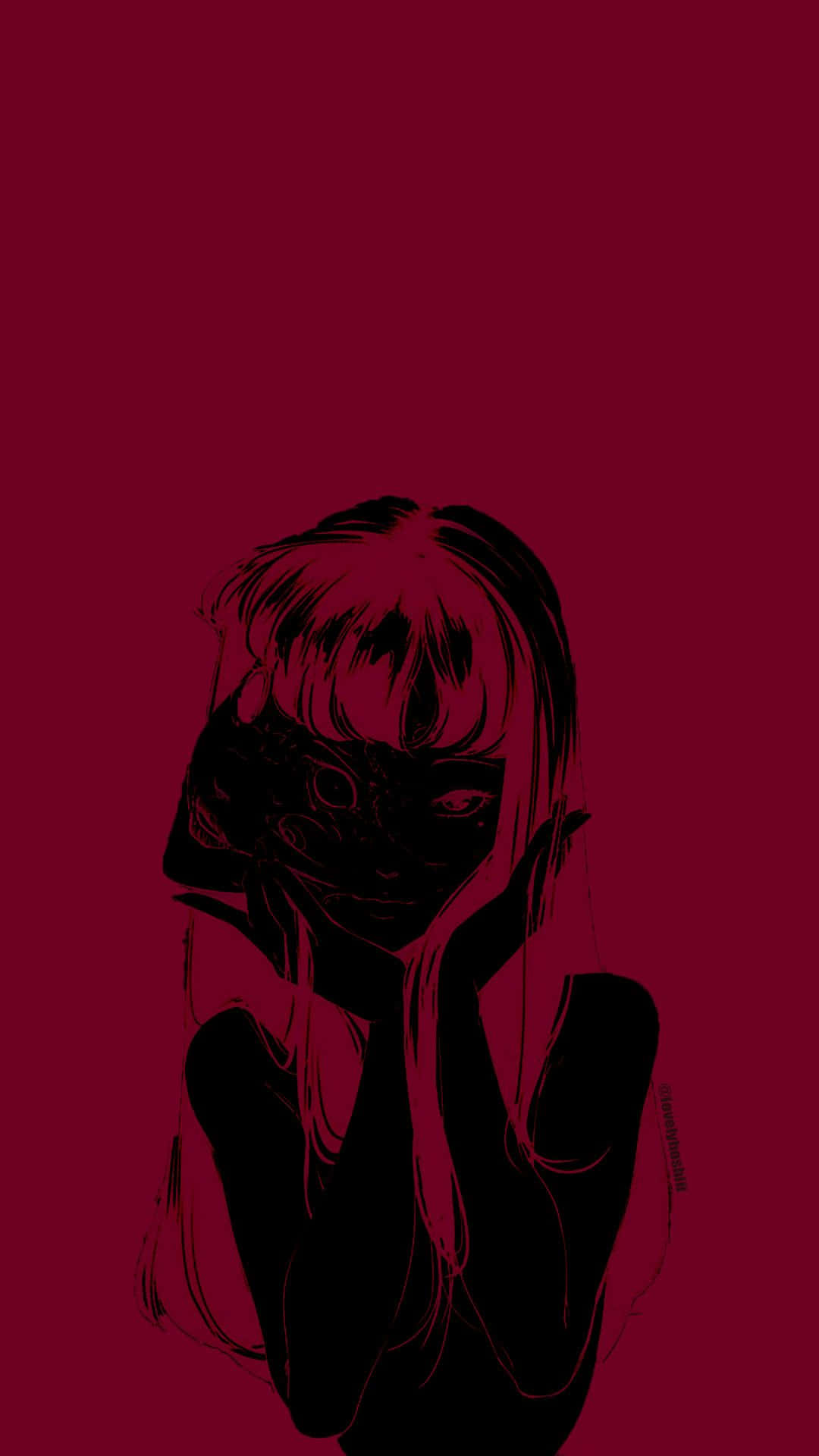 Tomie Red Background Wallpaper