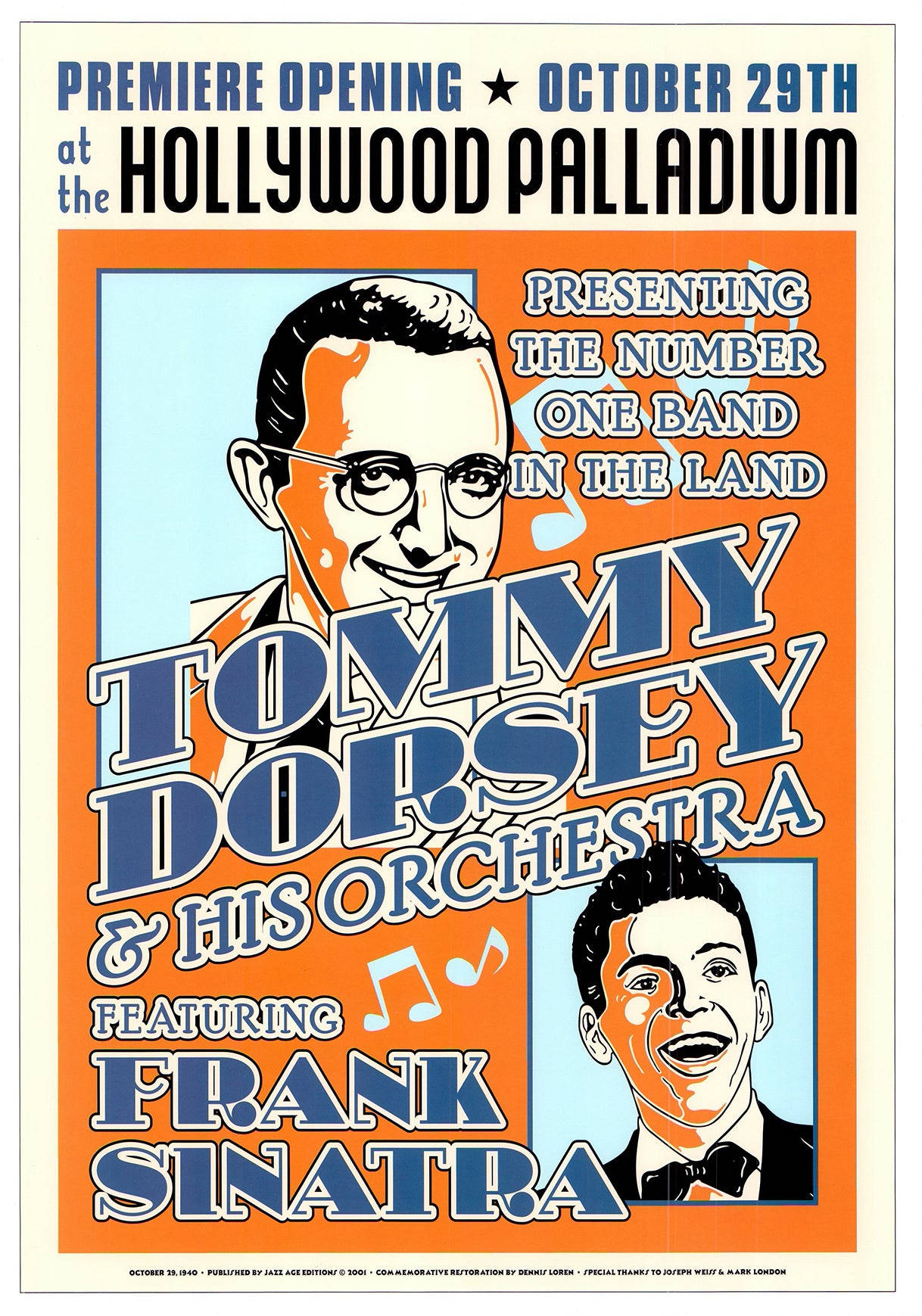Tommy Dorsey og hans orkester Frank Sinatra koncert tapet Wallpaper