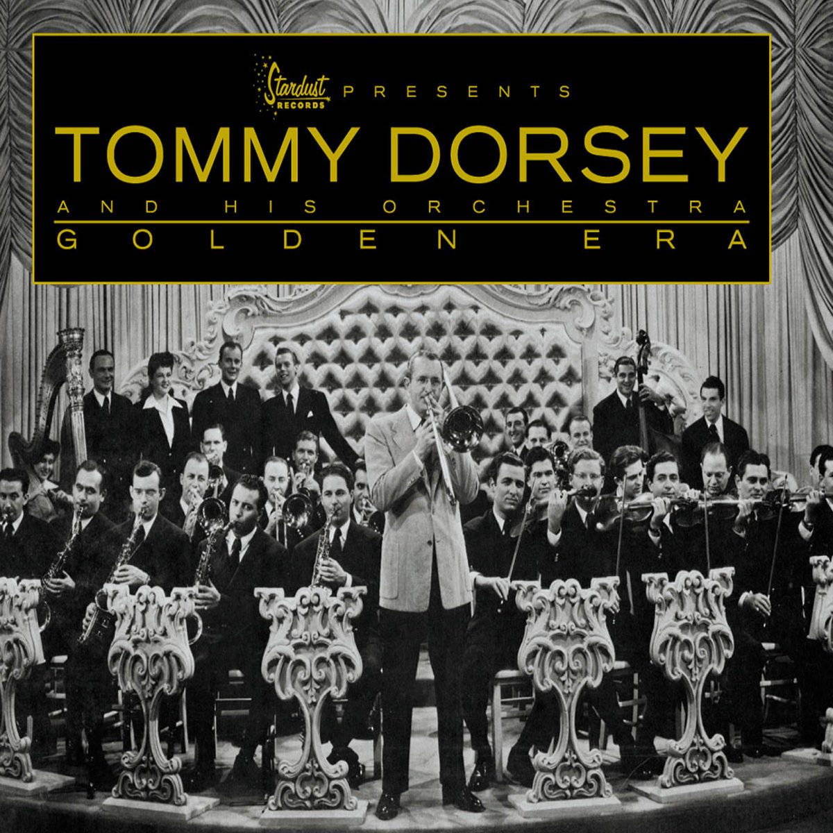 Tommy Dorsey and His Orchestra Showcasing Golden Era Wallpaper