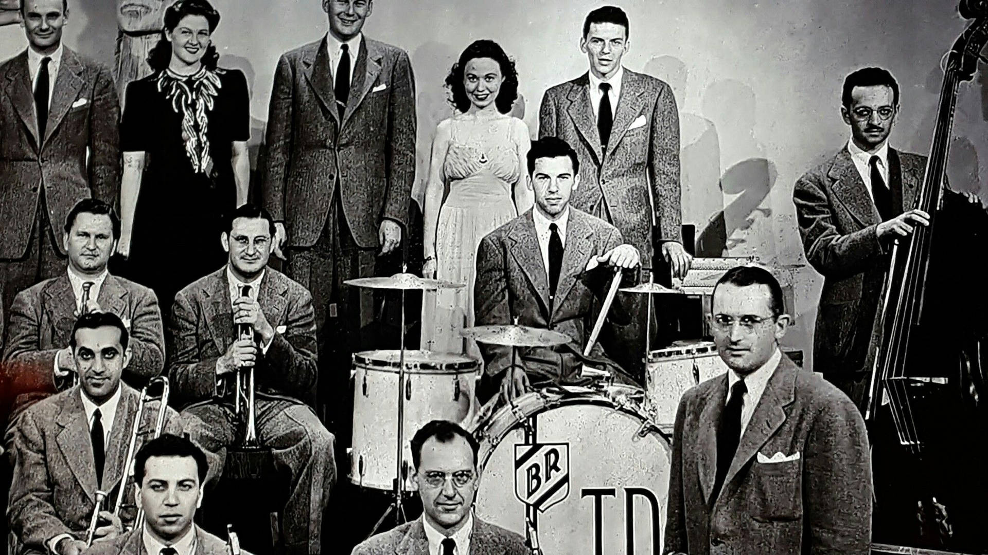 Tommydorsey Band Frank Sinatra Buddy Rich Fotografie Wallpaper
