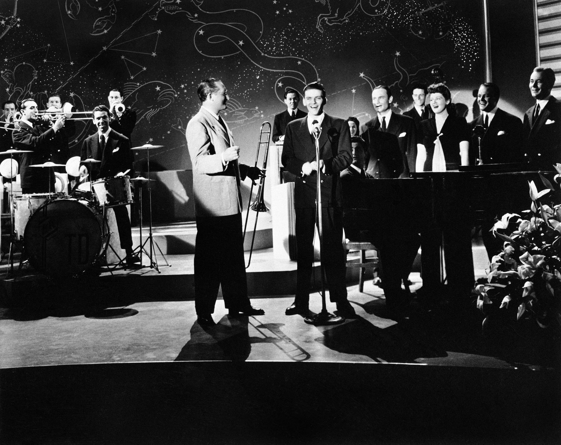 Tommydorsey Band Frank Sinatra Fotografi. Wallpaper