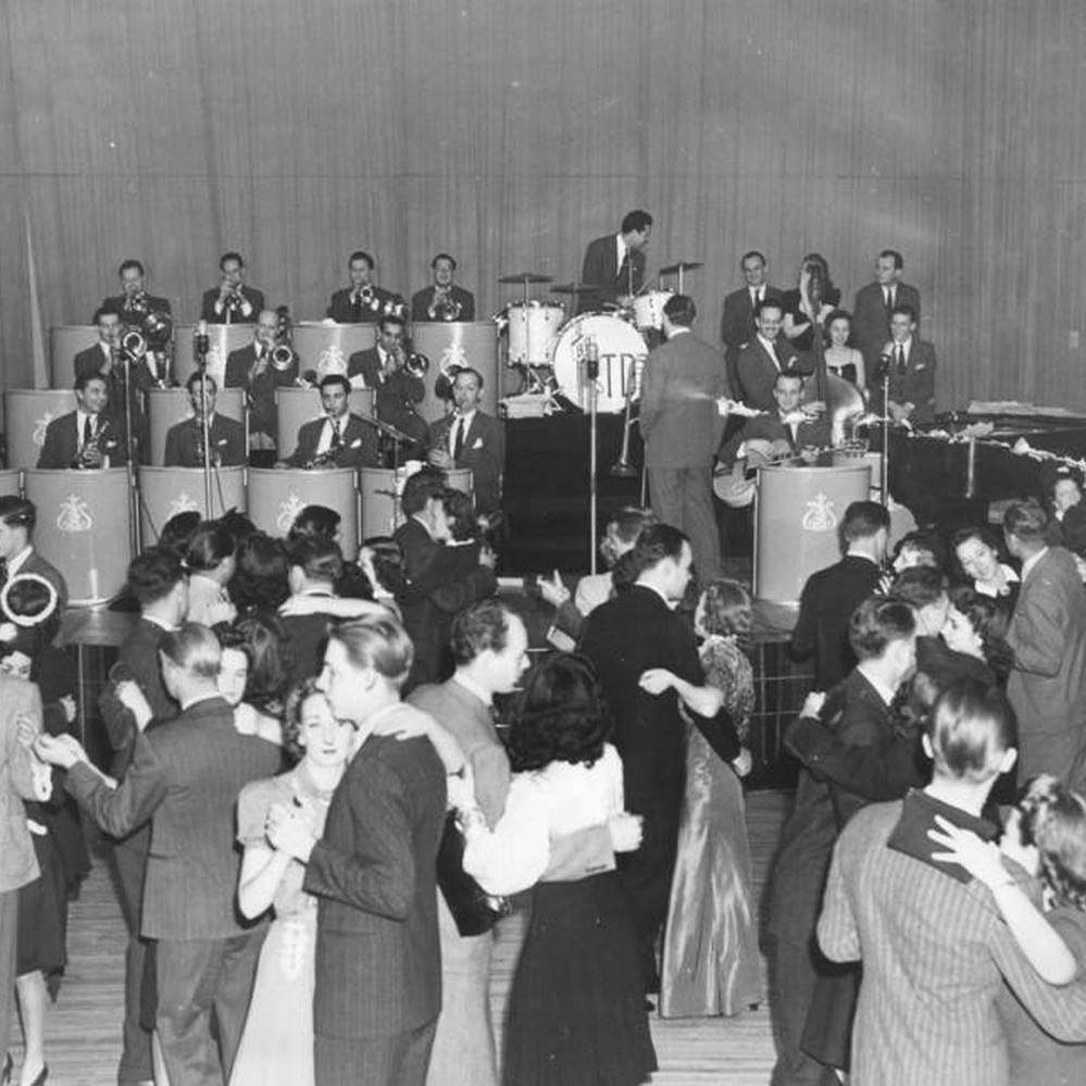 Fotografiadella Tommy Dorsey Band Al Palladium Nel 1940. Sfondo
