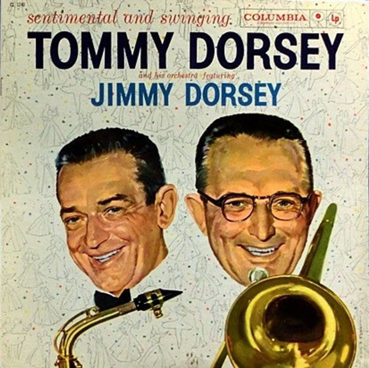 Tommy Dorsey og Jimmy Dorsey Album Art Tapet Wallpaper