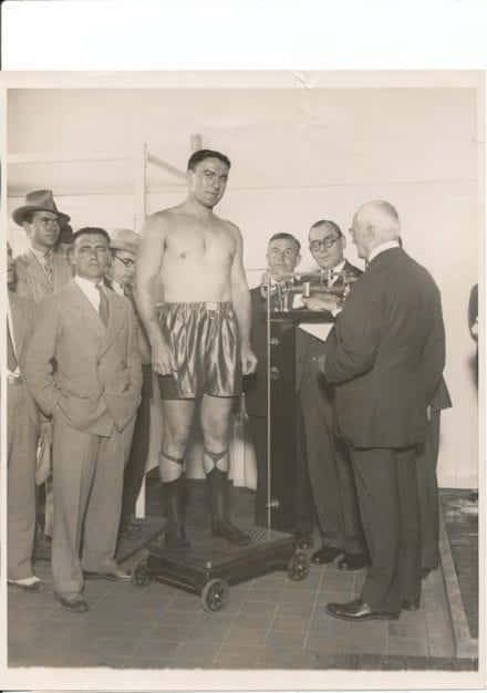 Tommy Loughran weighing in before a match Wallpaper