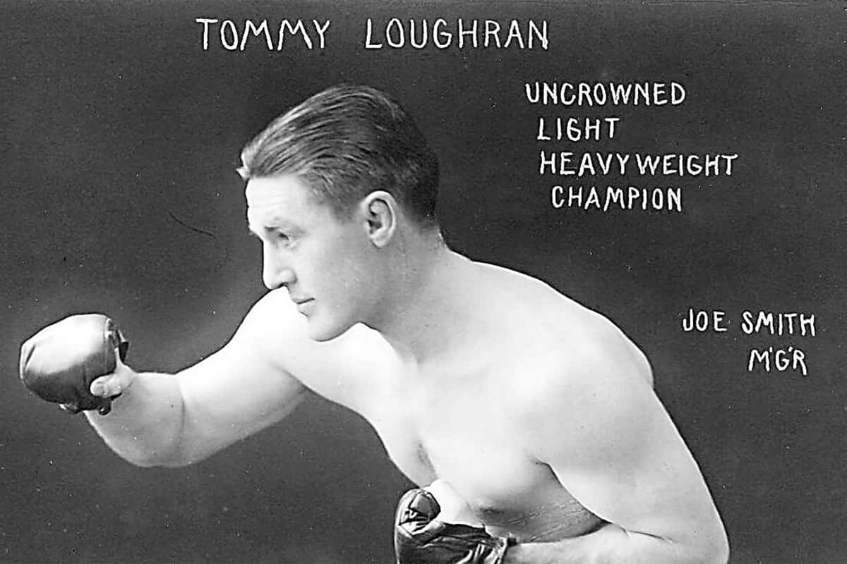 Tommy Loughran Unhædret Let Heavyweight Mester af Verden 1933 Vævede Tapet Wallpaper