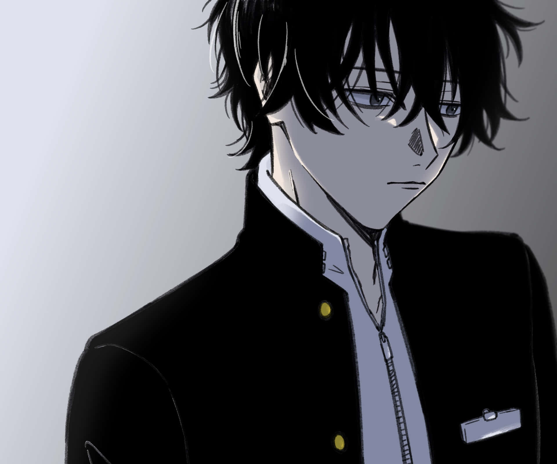 Tomodachi Game Anime Character Brooding Look Wallpaper