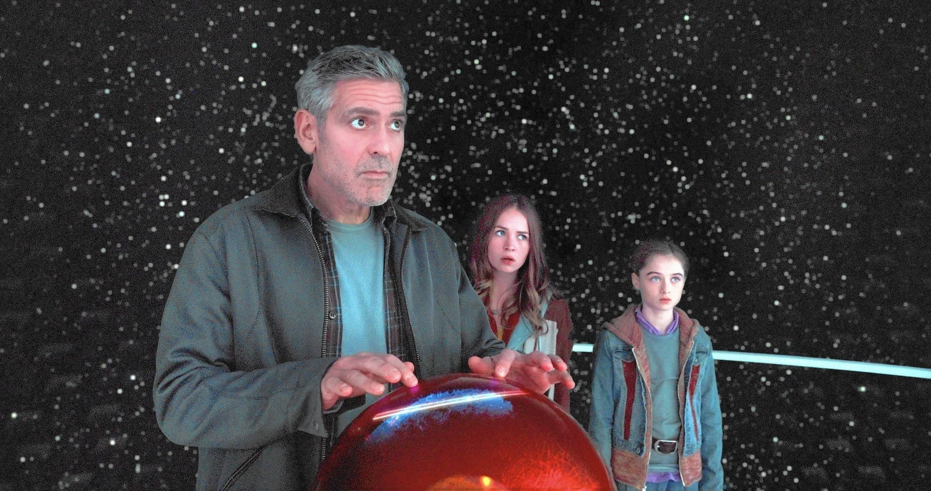 Enigmatic Characters in the Star Room from Tomorrowland Movie Wallpaper
