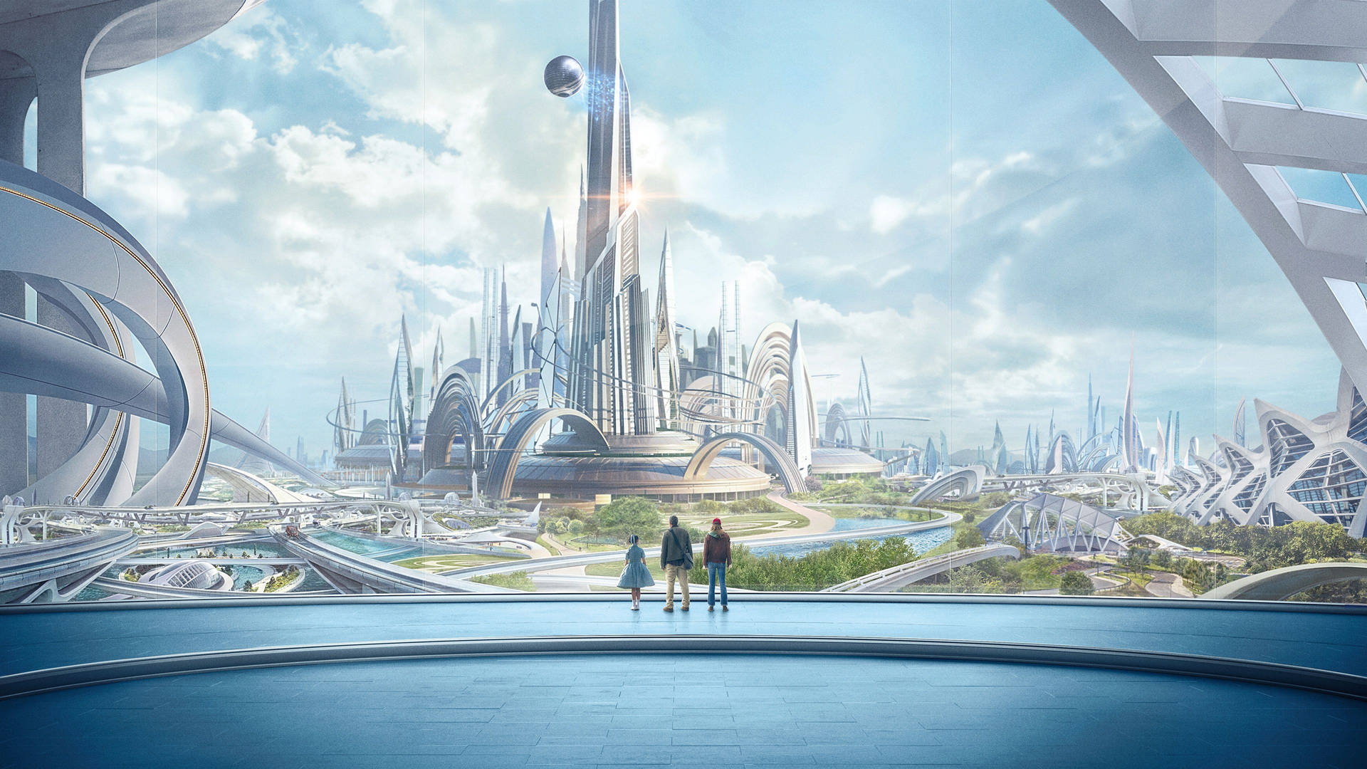 Tomorrowlandfilm Futuristische Architektur Wallpaper