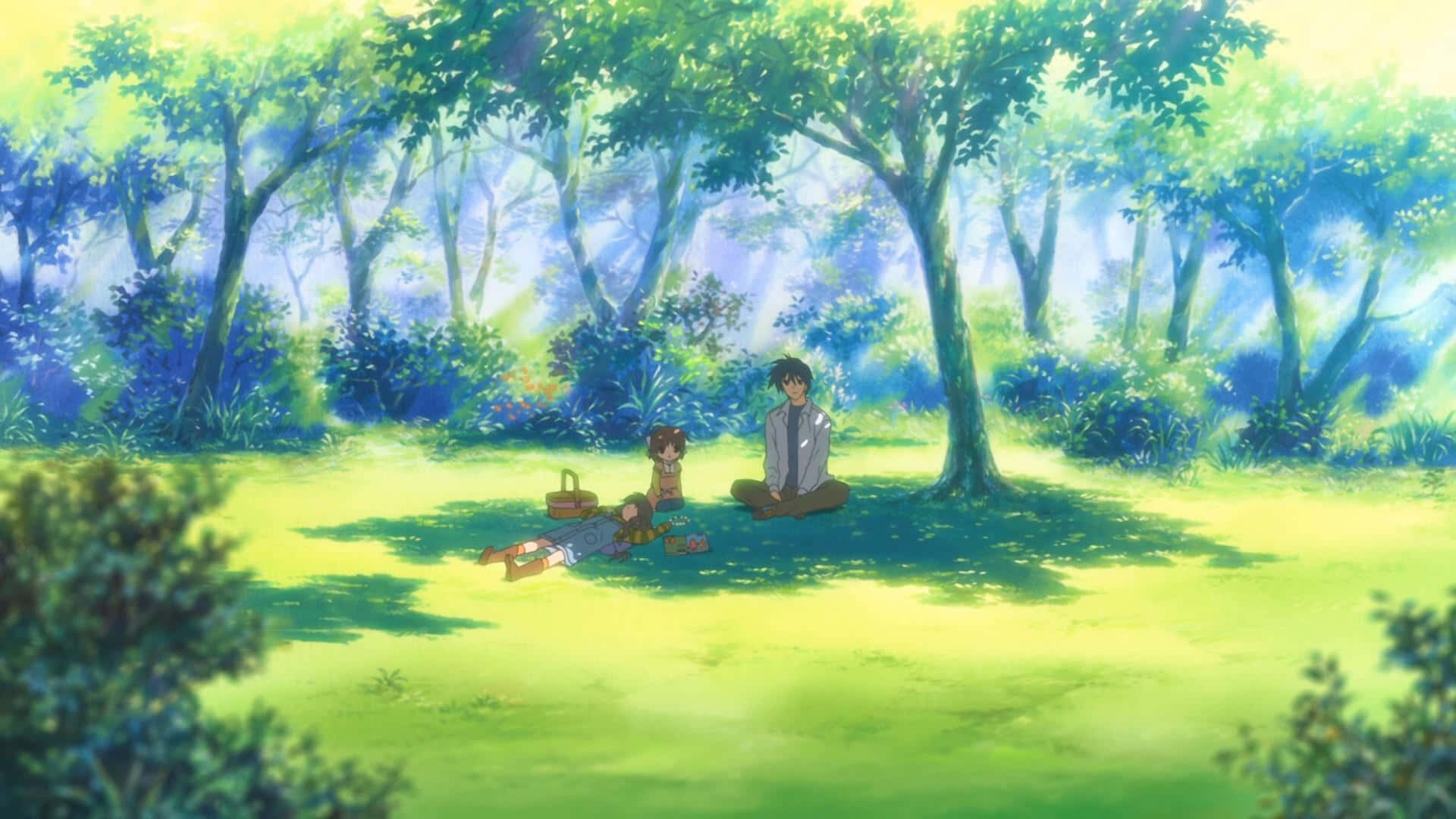 Tomoya Okazaki And His Daughter Ushio Having A Heartwarming Moment In Clannad After Story Wallpaper
