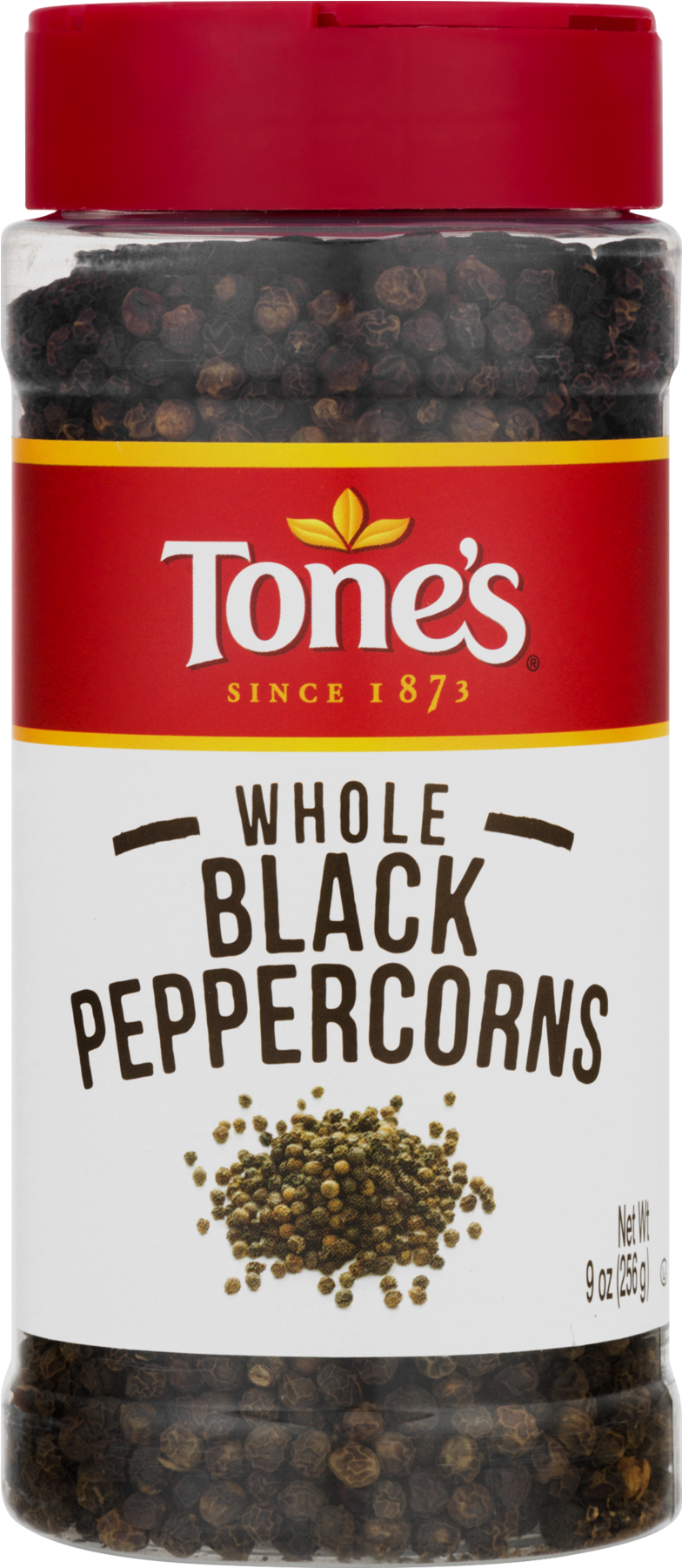 Tones Whole Black Peppercorns Container PNG