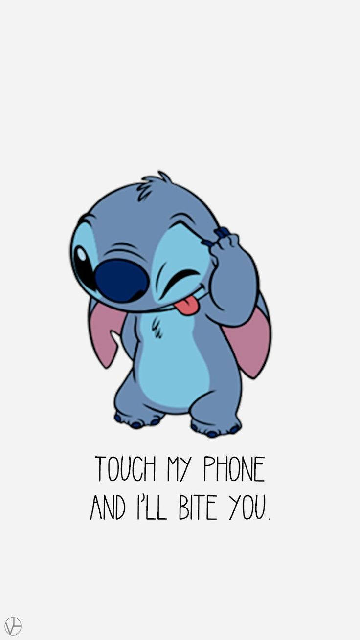 Tongue Sticking Out Stitch Phone Wallpaper