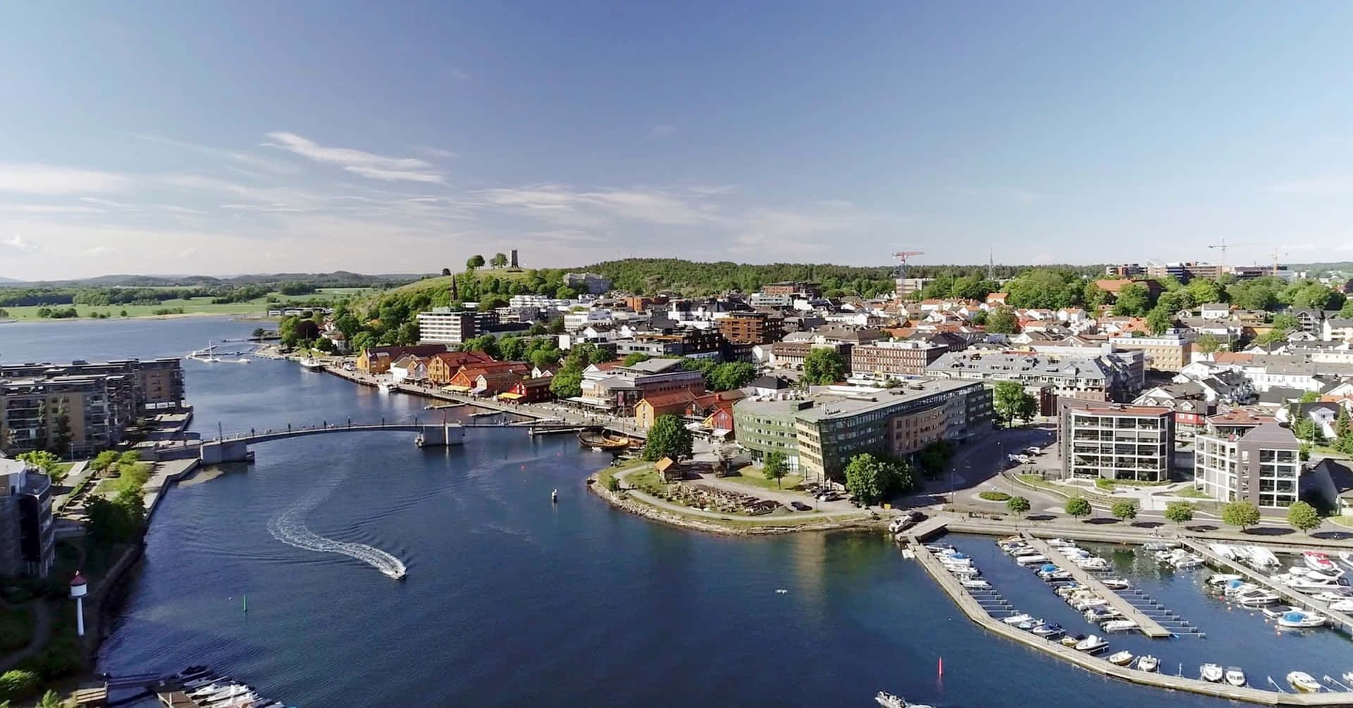 Tonsberg Norway Aerial View Wallpaper