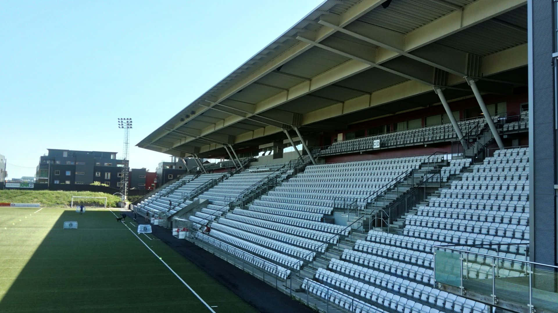 Tonsberg Soccer Stadium Seating Area Wallpaper