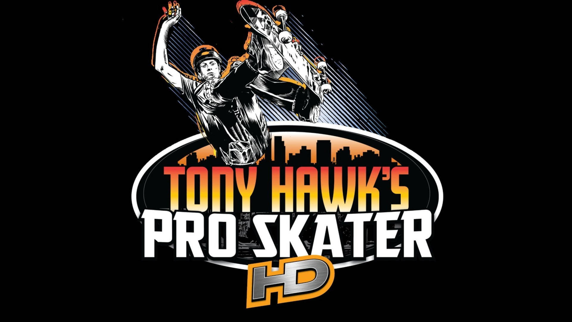 Tonyhawk Hd-logotyp Svart Wallpaper
