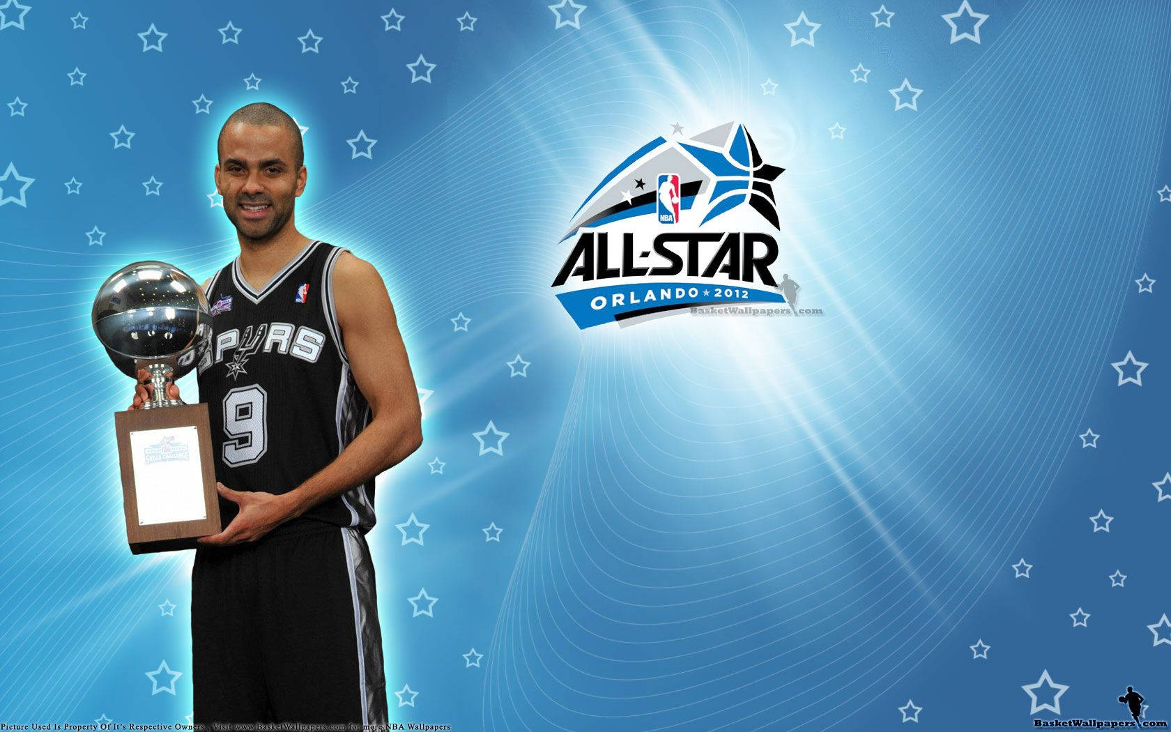 Tony Parker Nba All-star Orlando 2012 Trofé Wallpaper