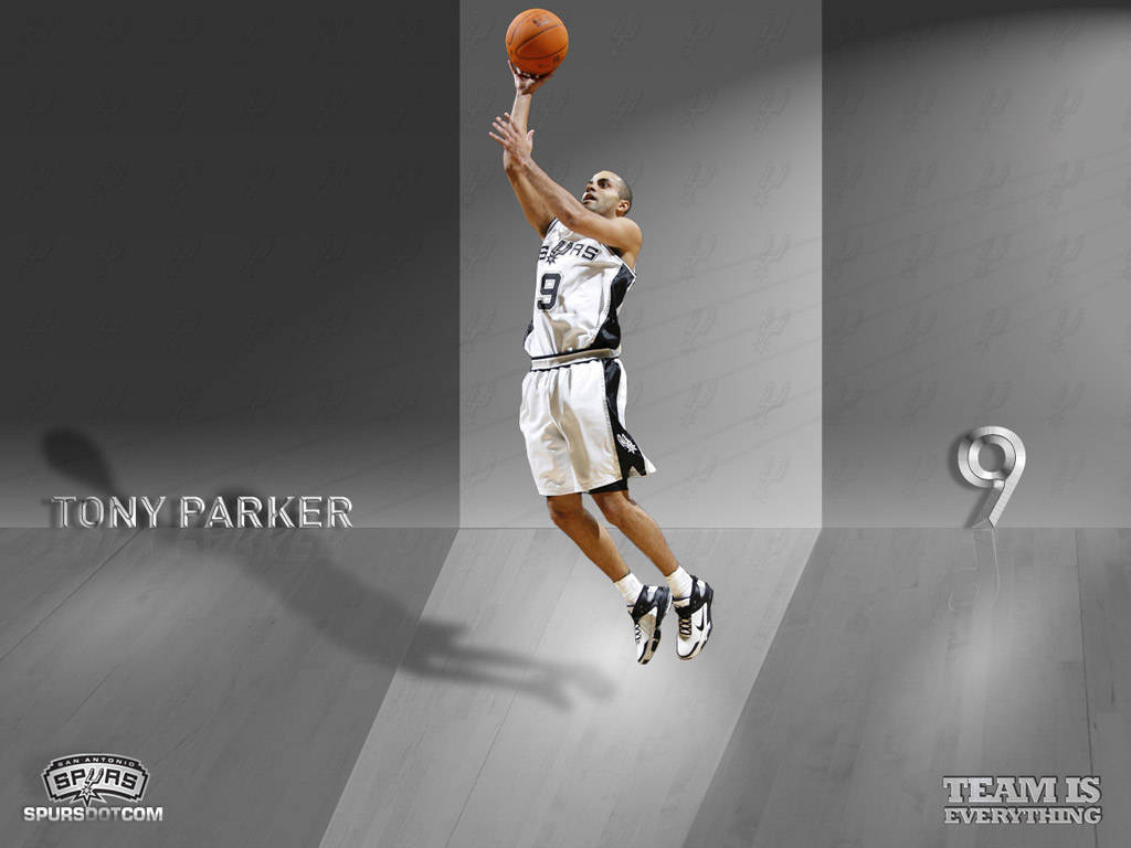 Tony Parker Silver Background Wallpaper