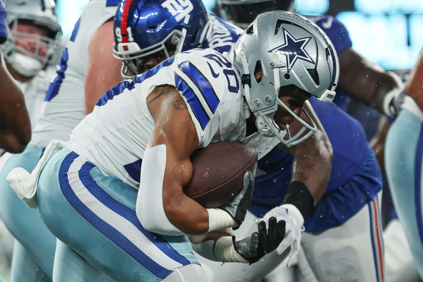 Tony Pollard Dallas Cowboys Actie Spel Achtergrond