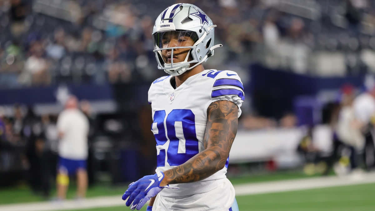 Tony Pollard Dallas Cowboys Wedstrijd Dag Achtergrond