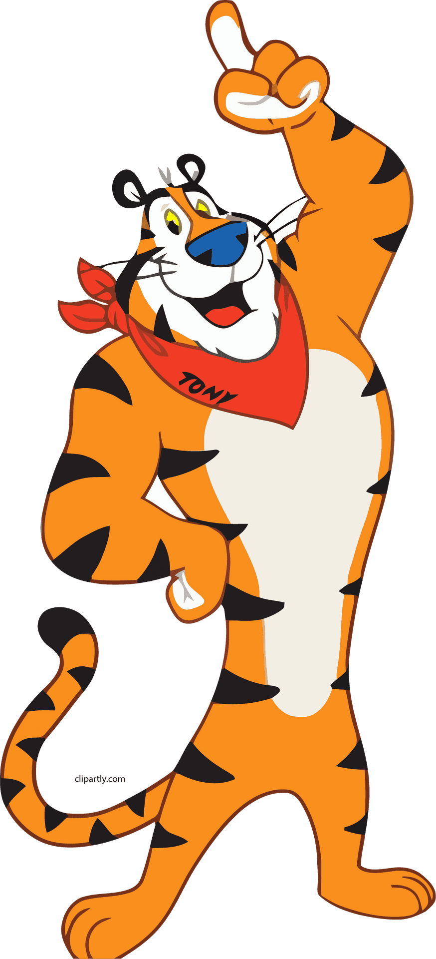 Tony The Tiger Pointing Up PNG