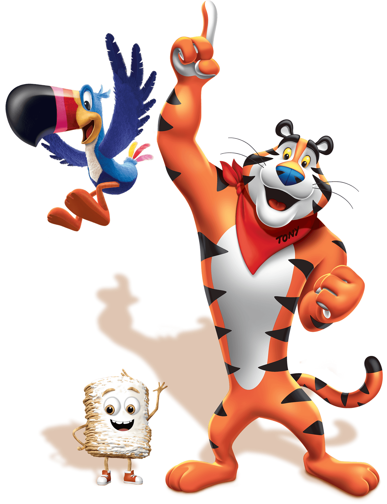 Tony The Tiger With Friends Illustration PNG