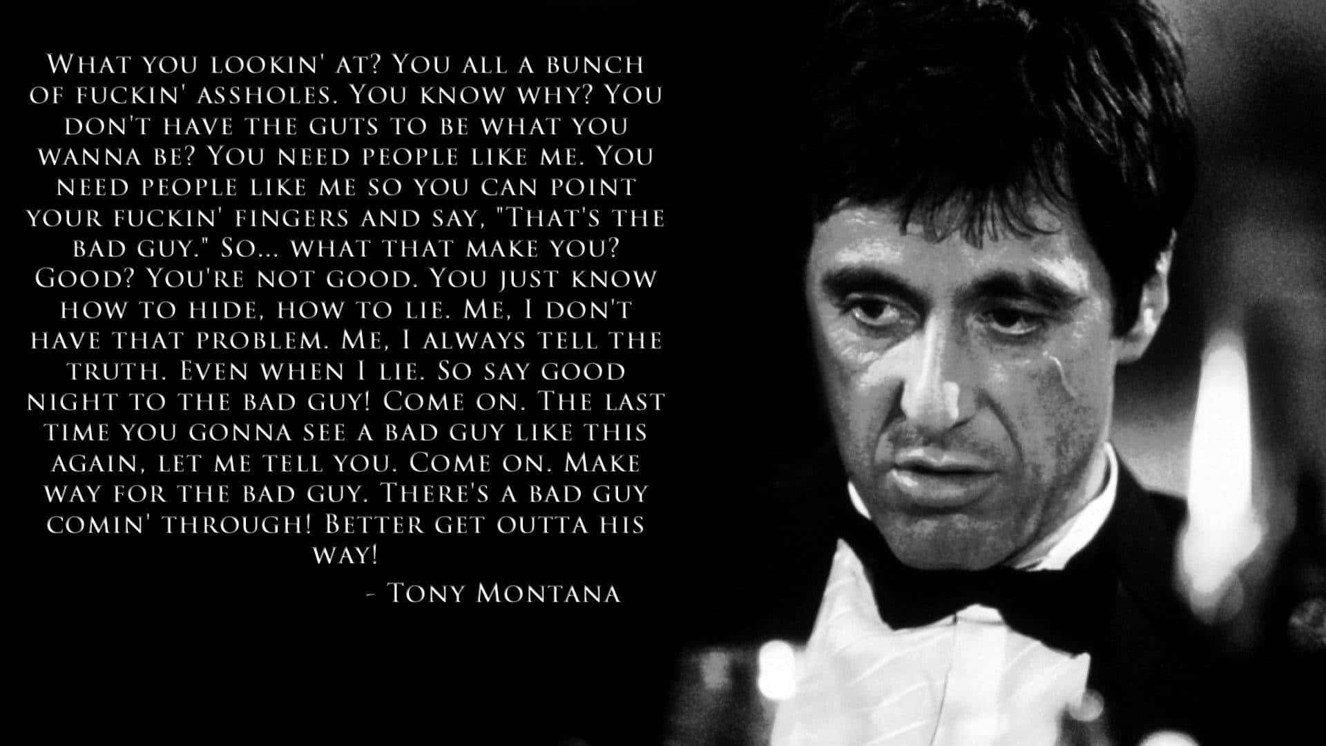 Tonymontana, Il Classico Antieroe Di Scarface