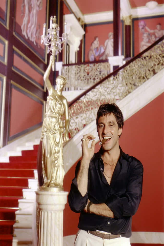 Tonymontana Nella Scena Del Film Scarface