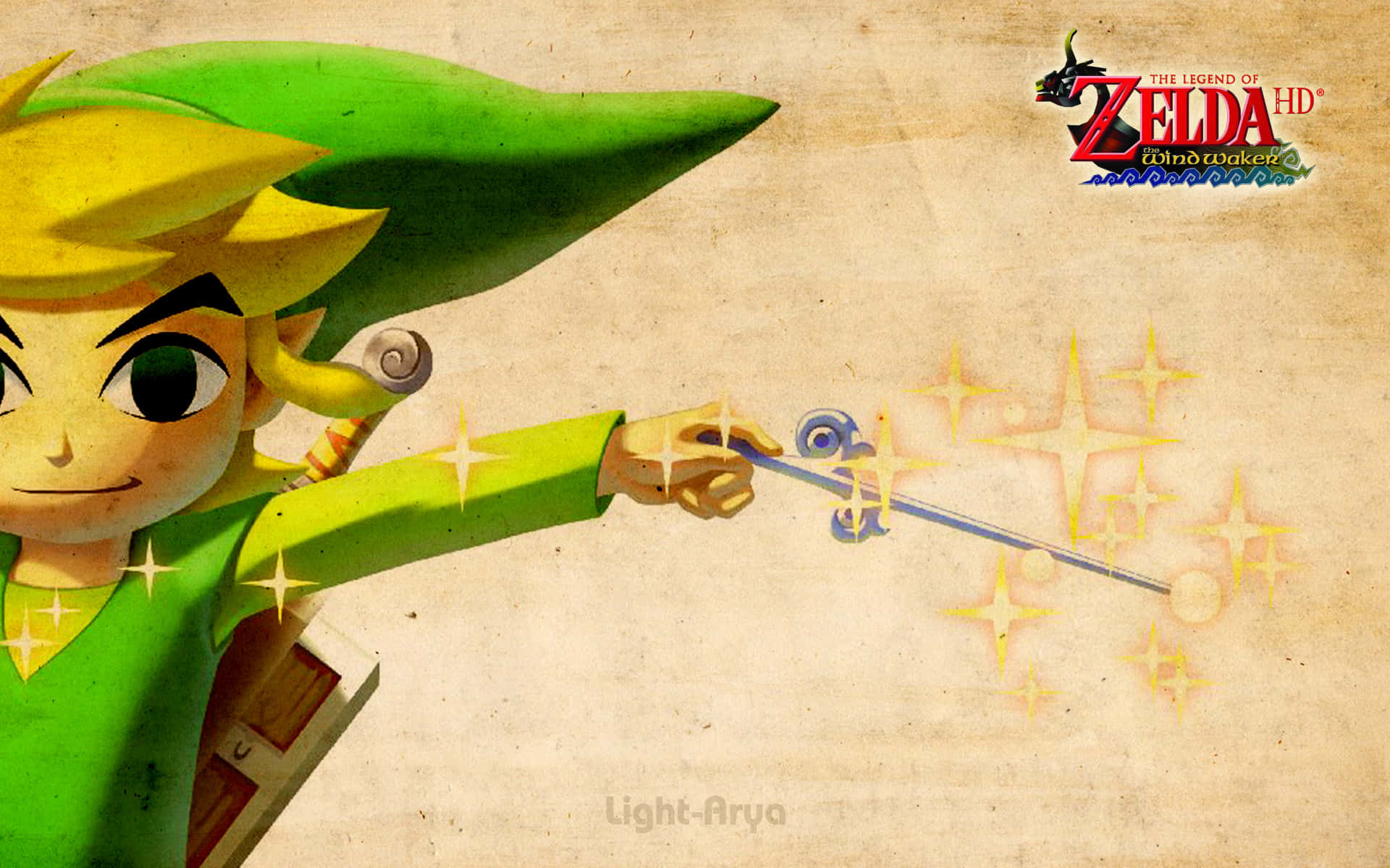 Toon Link Bravely Swings Into Action Wallpaper