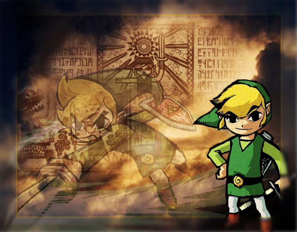 Toon Link, den modige eventyrer fra The Legend of Zelda Wallpaper