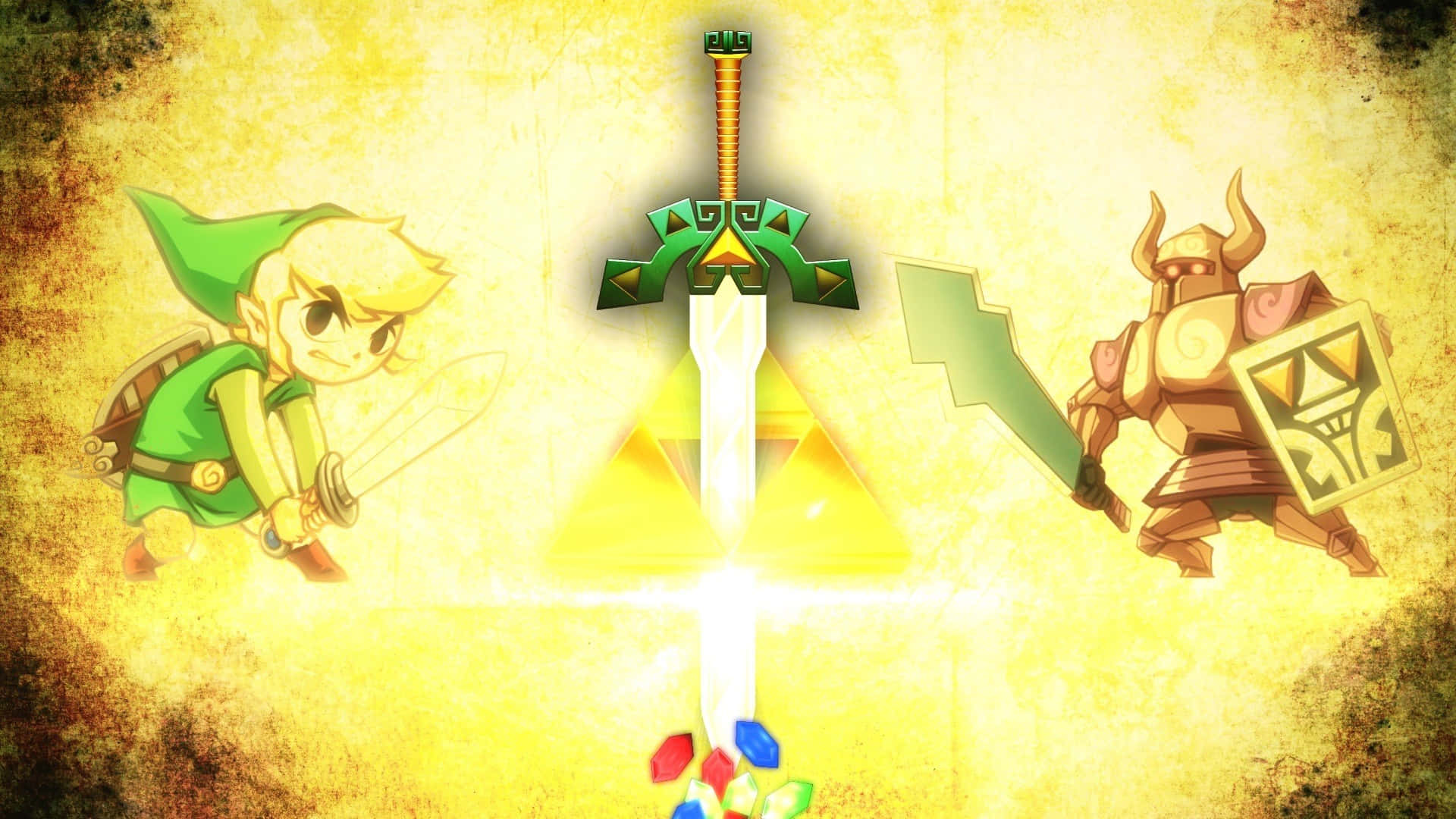 Toon Link, den modige helt fra The Wind Waker. Wallpaper