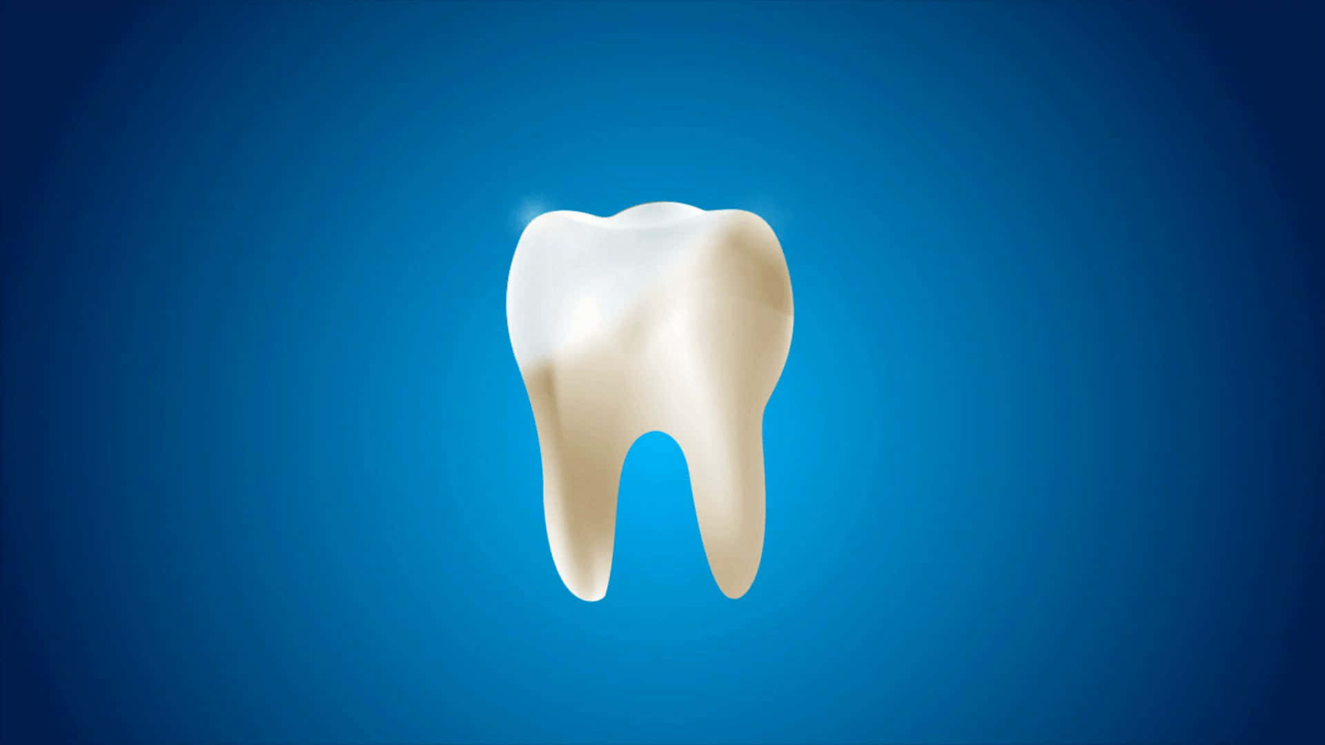 A Tooth On A Blue Background