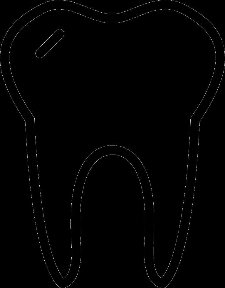 Tooth Outline Vector Art PNG