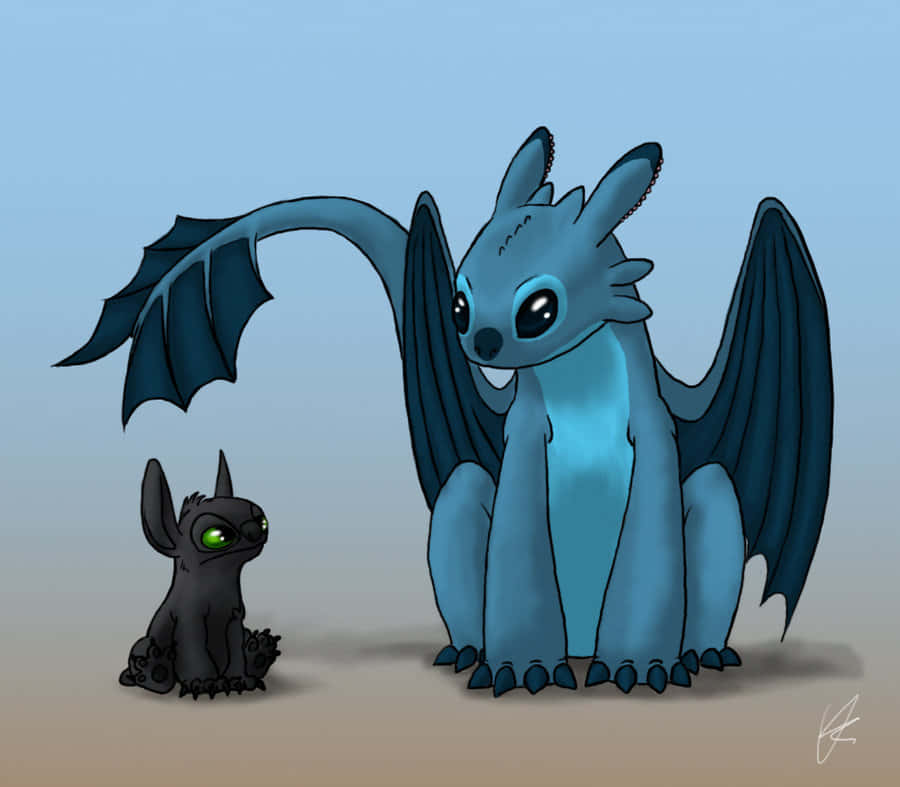 Toothless And Stitch, An Unlikely Friendship. Wallpaper