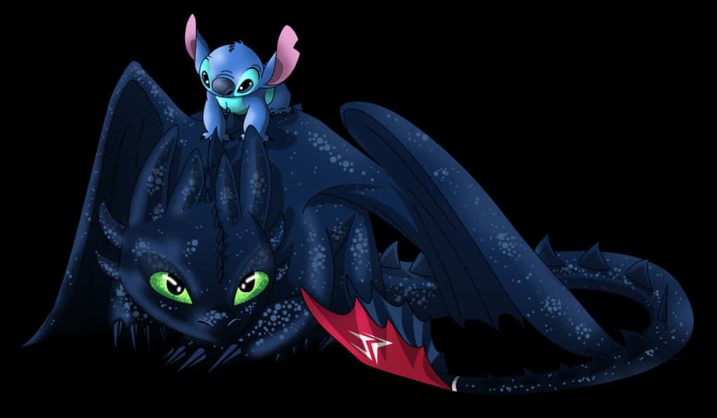 Stitch And Toothless, Best Friends Wallpaper